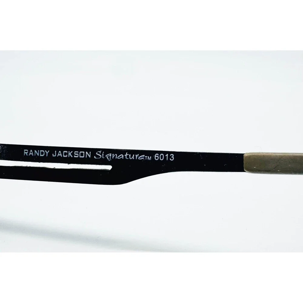 Randy Jackson Eyeglass Frames Mens Black Semi-Rimless Signature 6013 54-18-145